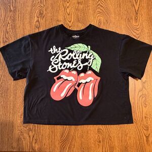The Rolling Stones Graphic Women's Crop T-Shirt Size XL